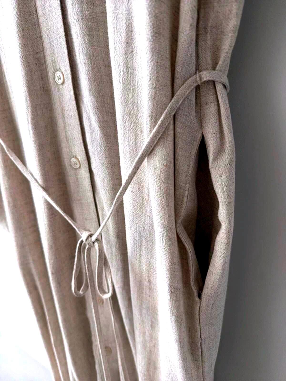 Women’s Weekday Carla Premium Linen Dress In Beige - XSmall - 3214