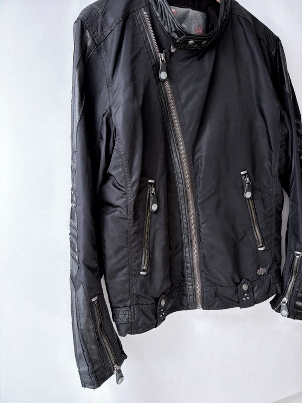 Mens Diesel FLA Speed King Daytona Vintage Biker Jacket In Black - Large - 3550