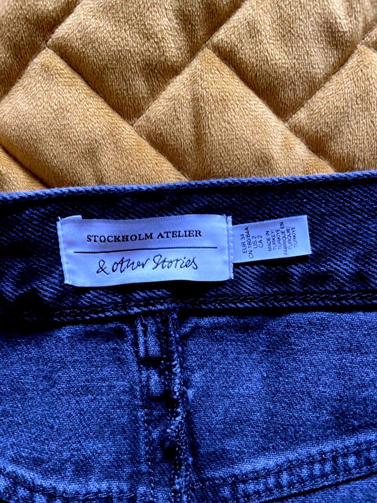 Women’s & Other Stories Long Denim Skirt In Black with Back Split - UK 6 - 1812