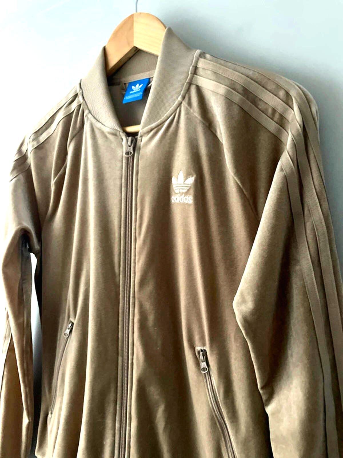 Women’s Adidas Limited Edition Firebird Track Jacket In Velour - UK8 -2522
