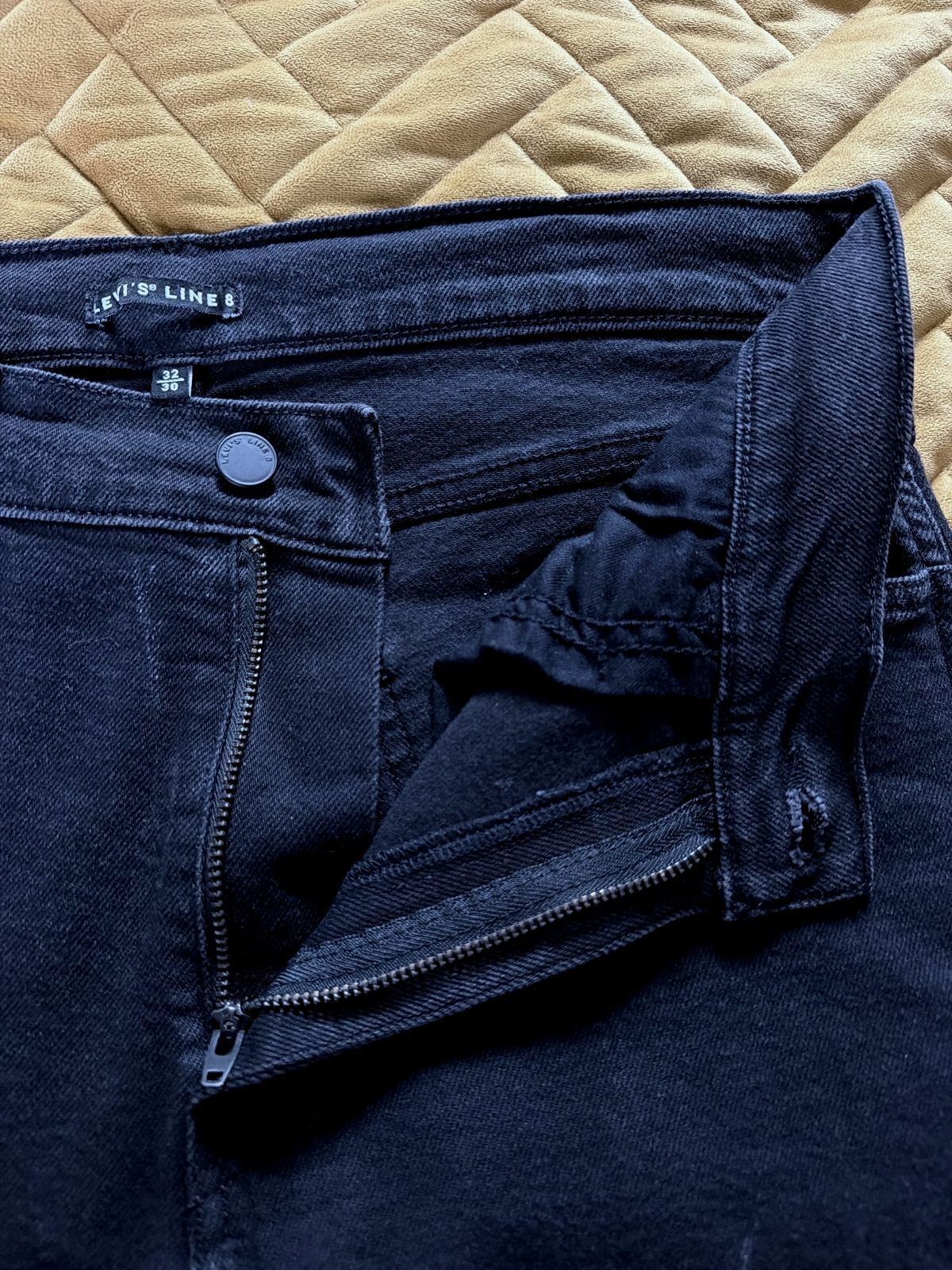 Men’s Levi's Premium Line 8 Slim Fit Jeans With Stretch In Black -W32/L30 - 3756