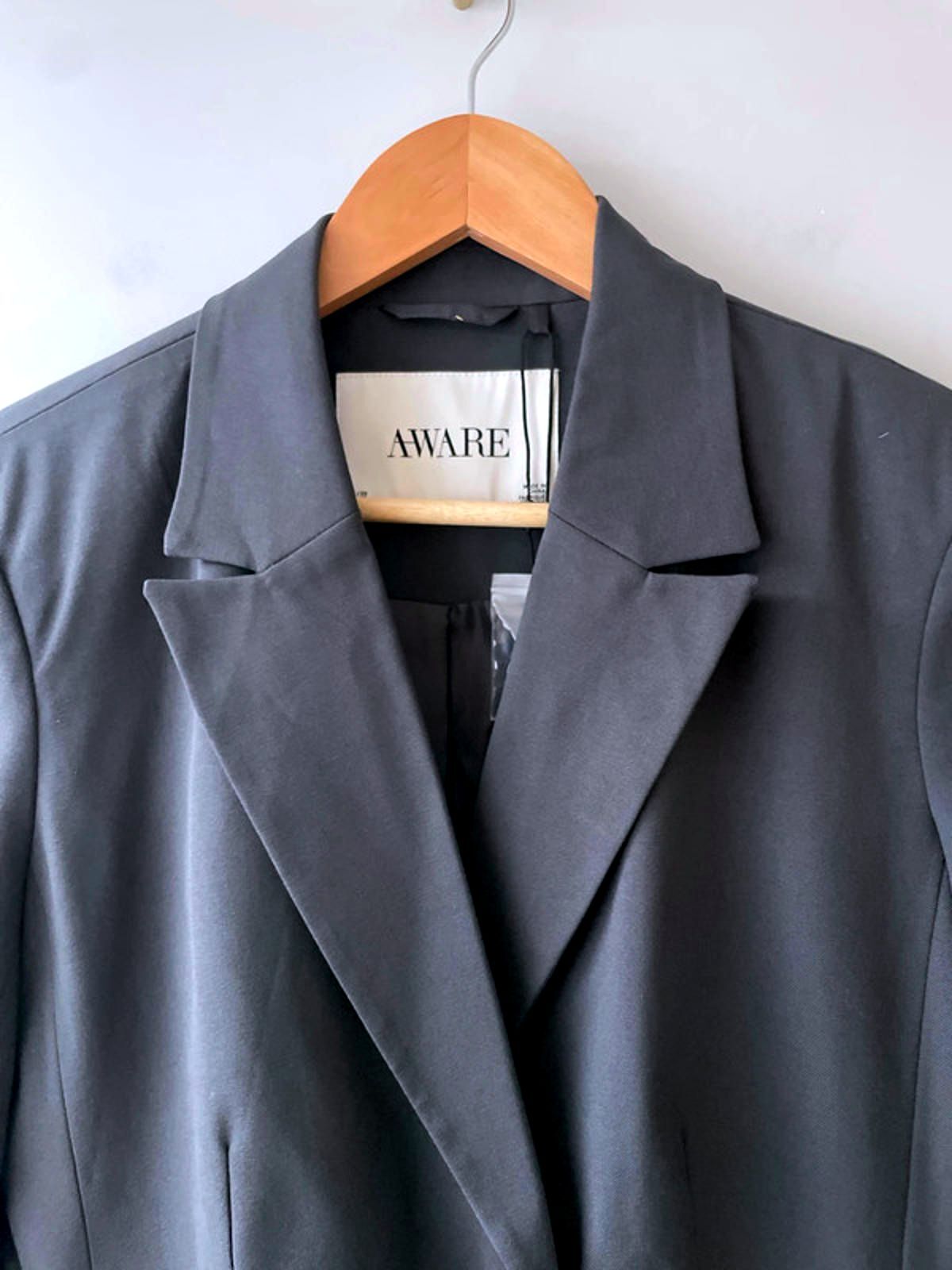 Women’s Aware Tailored Fit Single Button Blazer In Dark Grey (£110 RRP) - UK8 - 2781