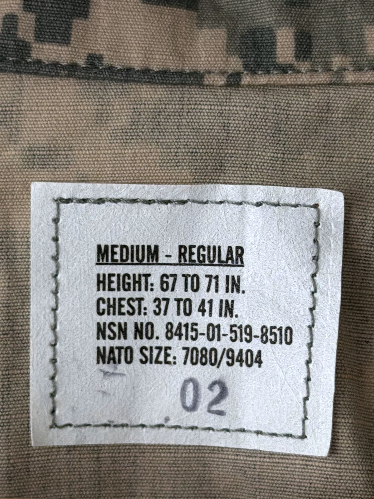 Men’s Genuine US Army Combat Tactical Jacket In Camouflage - Medium - 3798