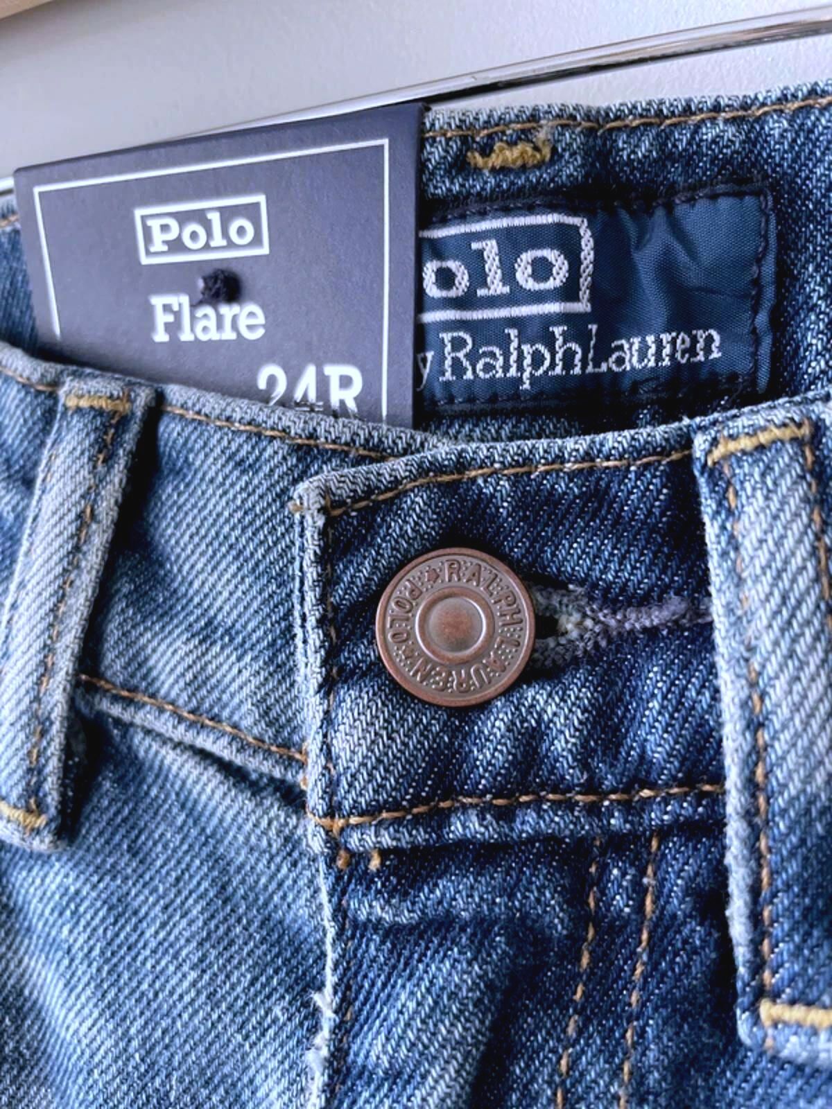Women’s Ralph Lauren Regular Fit Flared Jeans In Navy Blue - W24/L34 - 3075
