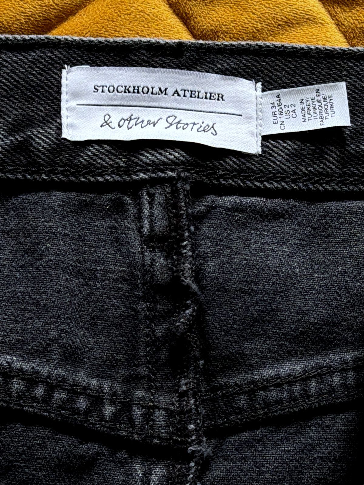 Women’s & Other Stories Longline Denim Skirt In Washed Black - W27/L34 - 3753