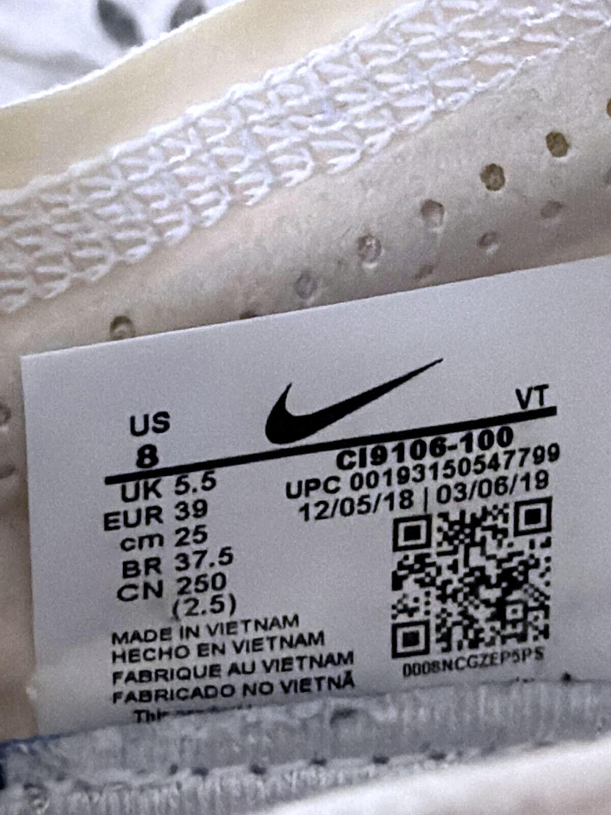 Women's Nike Air VaporMax Flyknit 3 Core Trainers In White - Uk5.5 - 3534