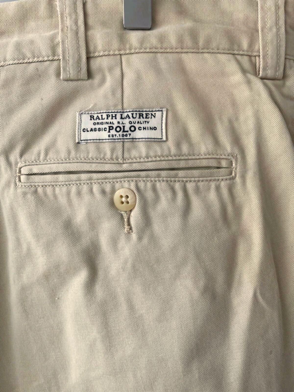 Men’s Ralph Lauren Premium Classic Chino Trousers In Beige - W38/L34 - 1715