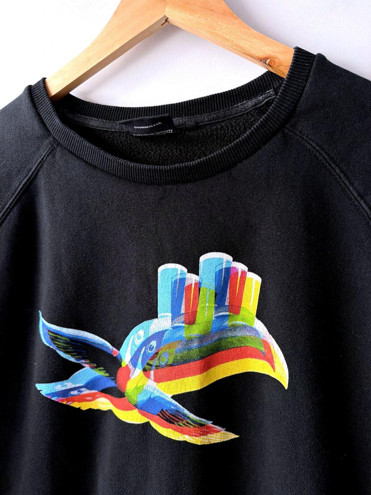 Mens Guinness x Arches Printed Crew Neck Sweatshirt Top In Black - XXLarge -3531