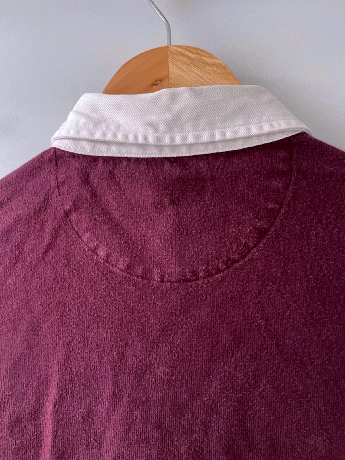 Men’s Fred Perry Classic Rugby Polo Top In Burgundy - Small - 2998