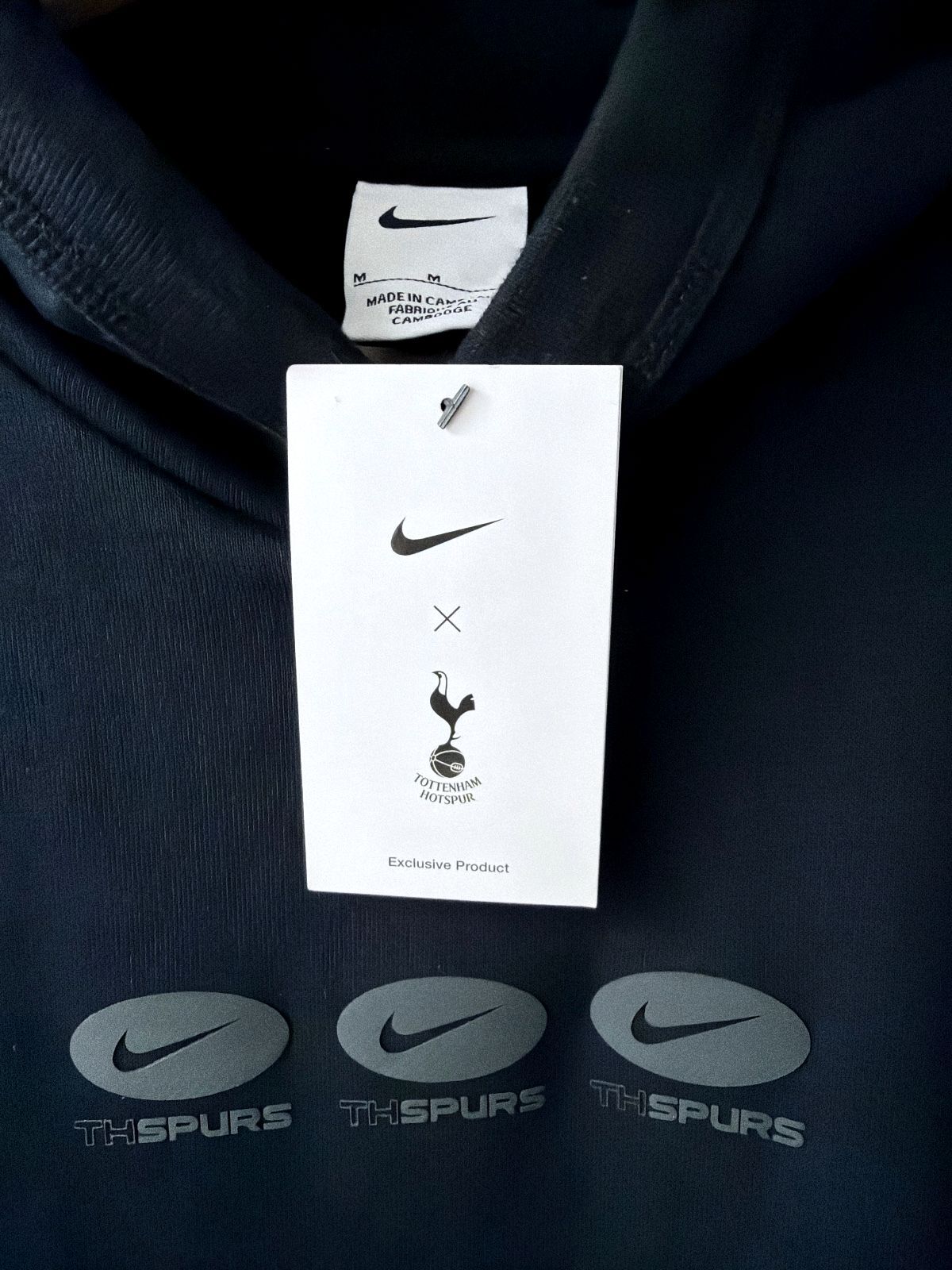 Men’s Nike x Tottenham Hotspur Hoodie Sweatshirt In Black - Medium - 3665