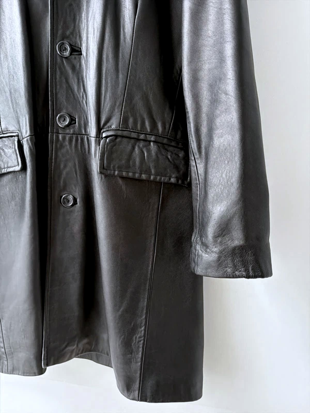 Men's Premium Leather Made In England Jacket Coat In Black  - XLarge - 3307