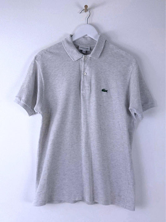 Men’s Lacoste Classic Fit Polo Shirt Top In Grey Marl - Medium -1386