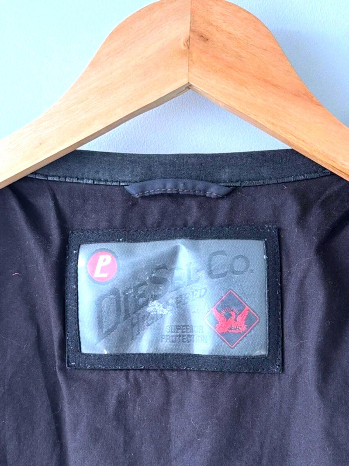 Mens Diesel FLA Speed King Daytona Vintage Biker Jacket In Black - Large - 3550