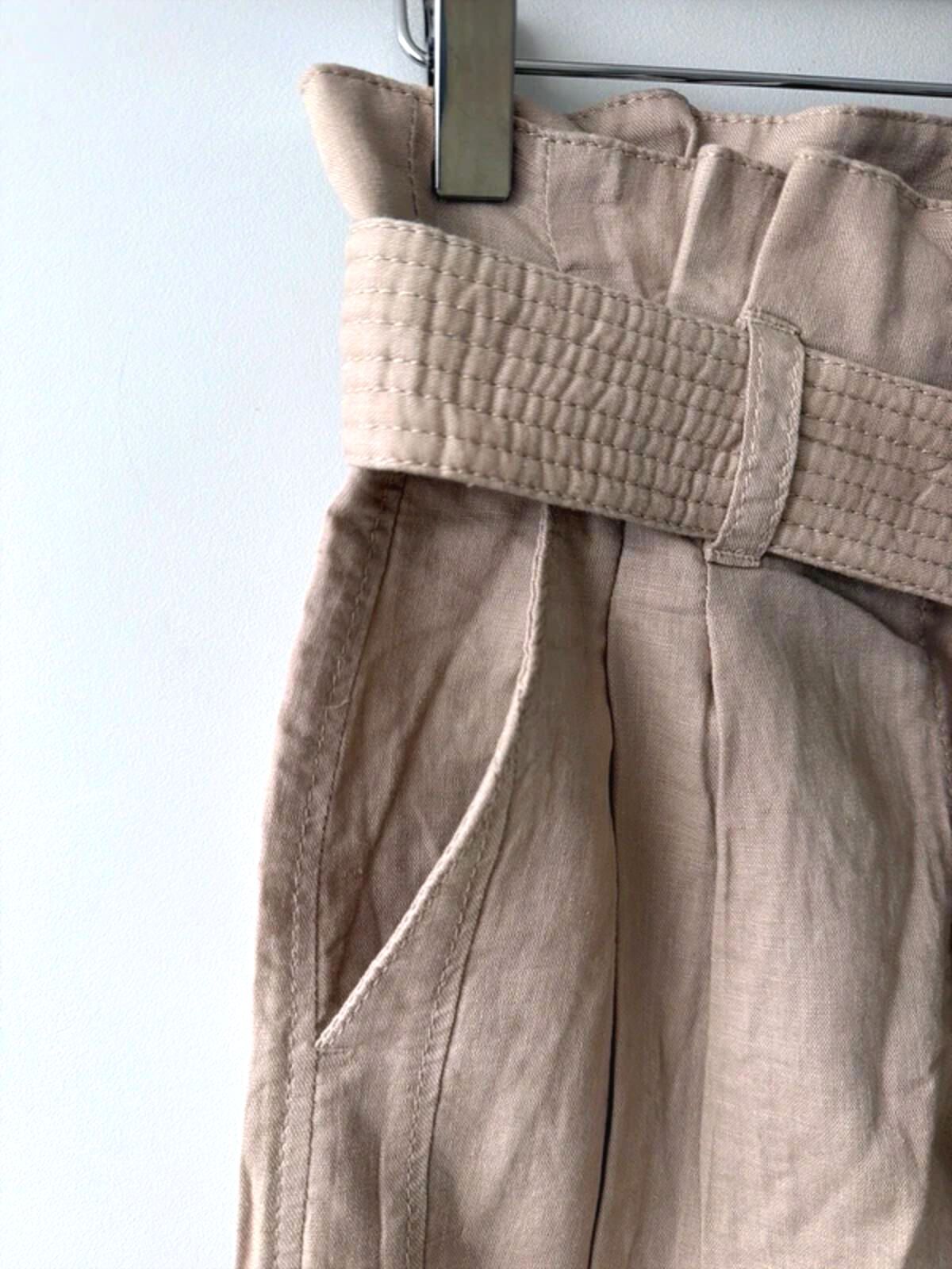 Women’s & Other Stories Linen High Waisted Tie Front Style Shorts - Uk6 - 3444