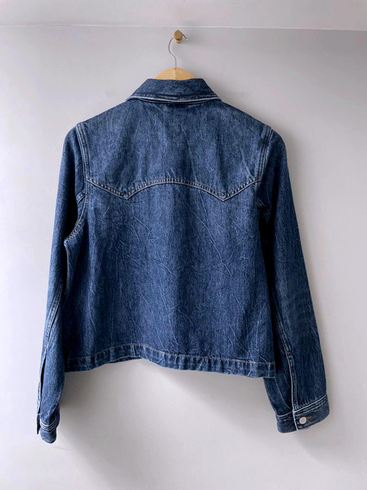 Women’s Tommy Hilfiger Embroidered Detail Denim Jacket In Navy - Small -2432