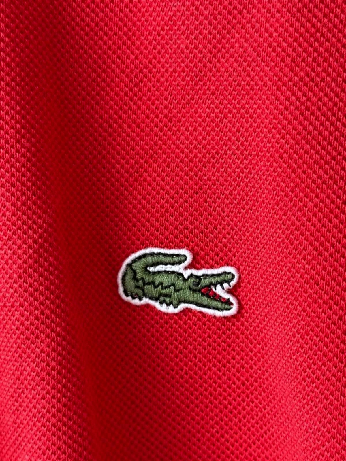 Men’s Lacoste Long Sleeve Slim Fit Polo Top In Red - Medium - 3427