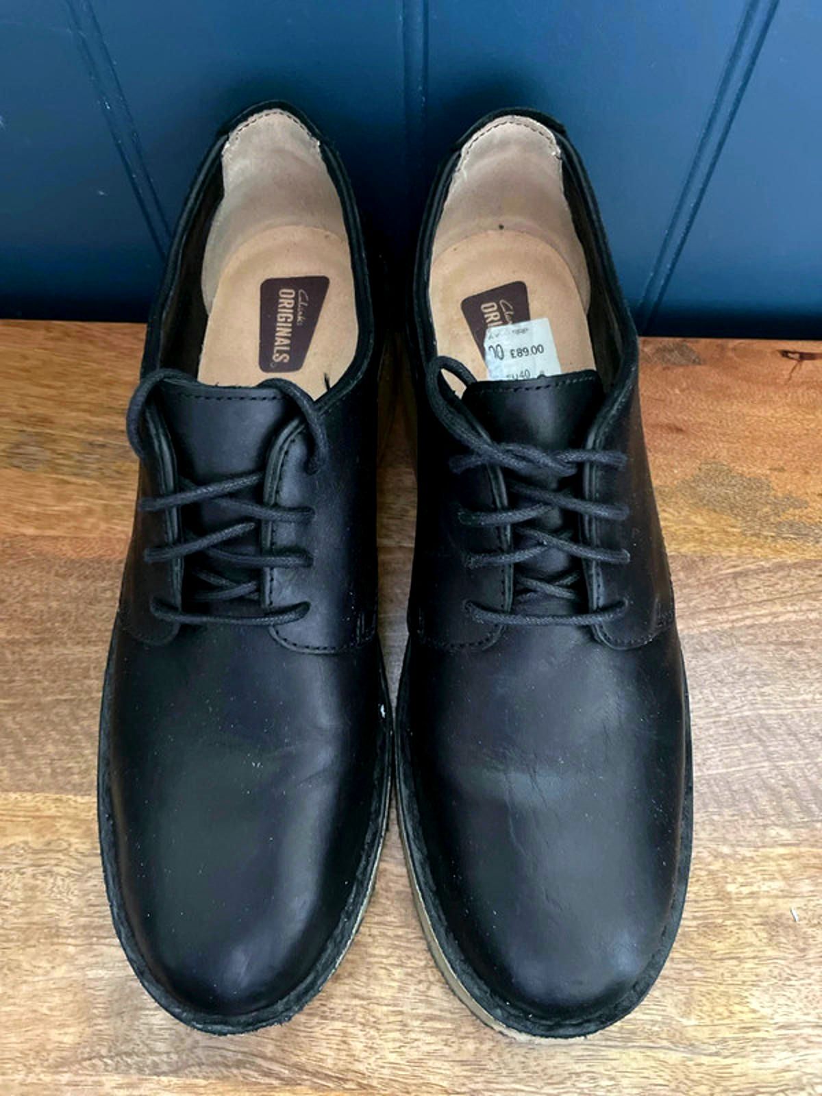Women’s Clarks Originals Maru London Leather Lace-up Shoes In Black - UK6.5 -2320