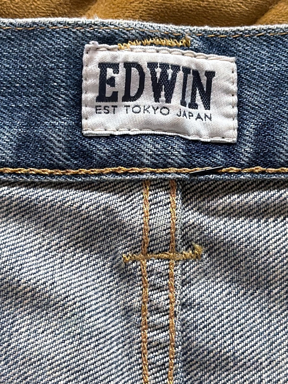 Men's Edwin ED-55 Relaxed Fit Distressed Effect Jeans In Navy - W30/L32 - 3755