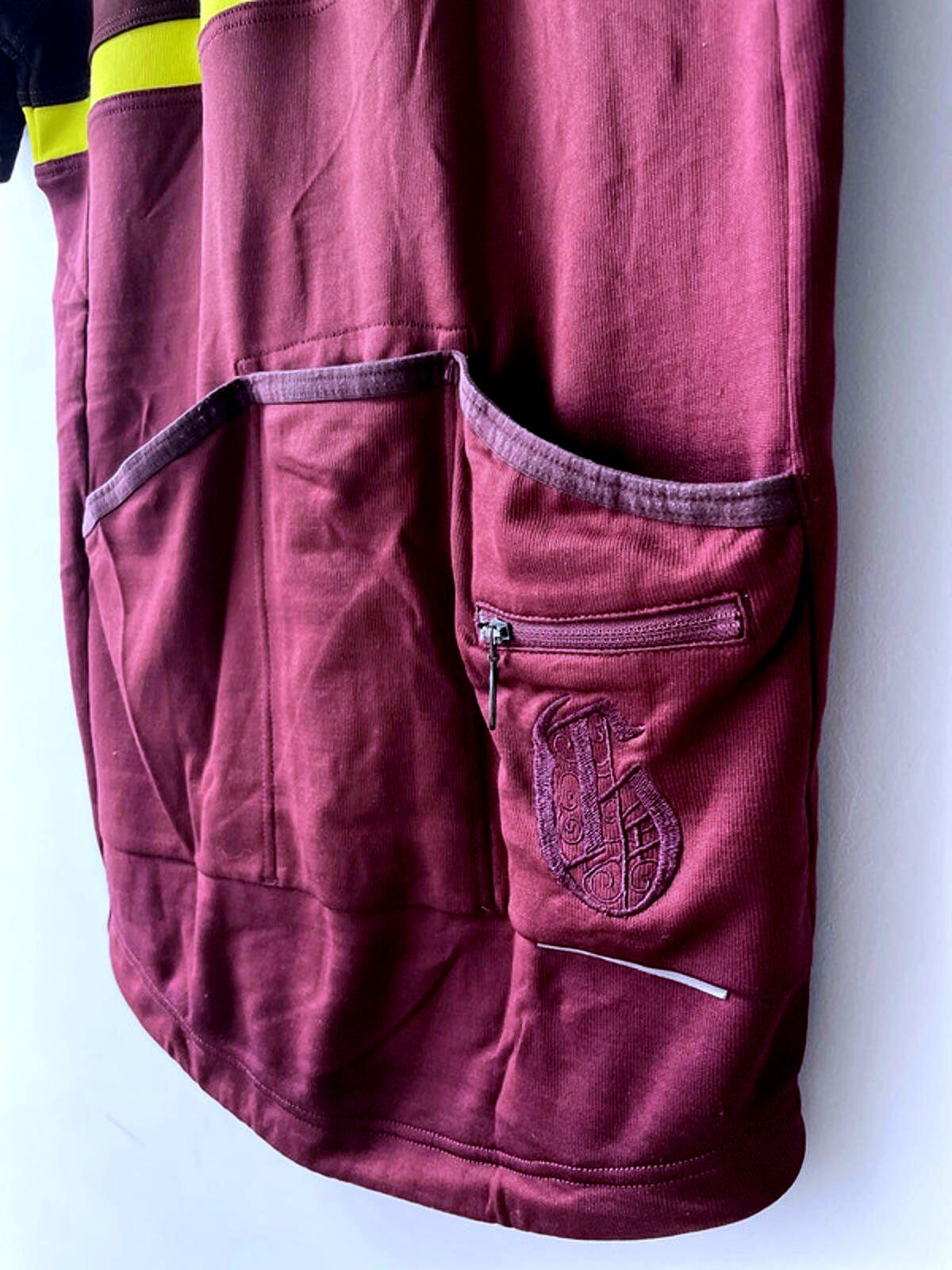 Men’s Rapha Club Merino Wool Cycling Jersey Top In Burgundy - Small - 2317
