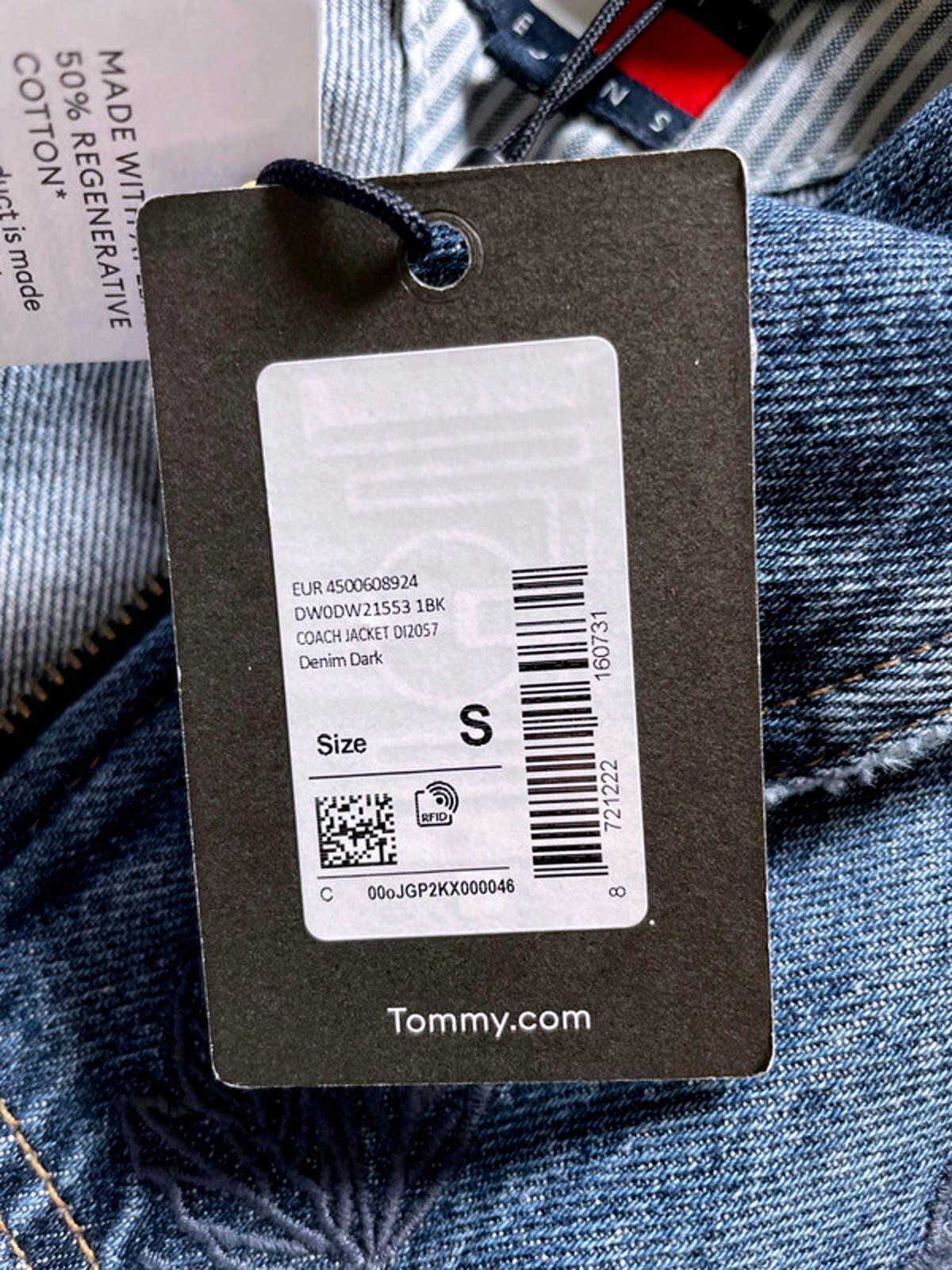 Women’s Tommy Hilfiger Embroidered Detail Denim Jacket In Navy - Small -2432