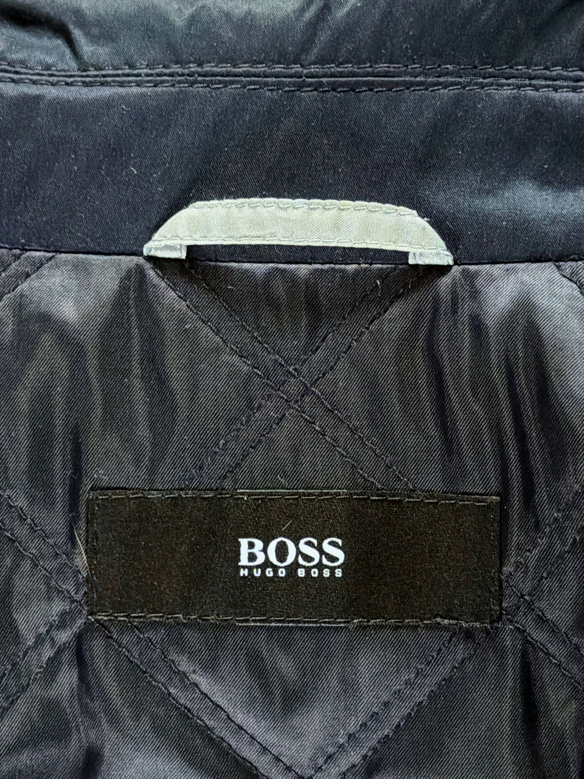 Men’s Hugo Boss Water Repellent Overcoat Jacket In Navy - Medium - 3827