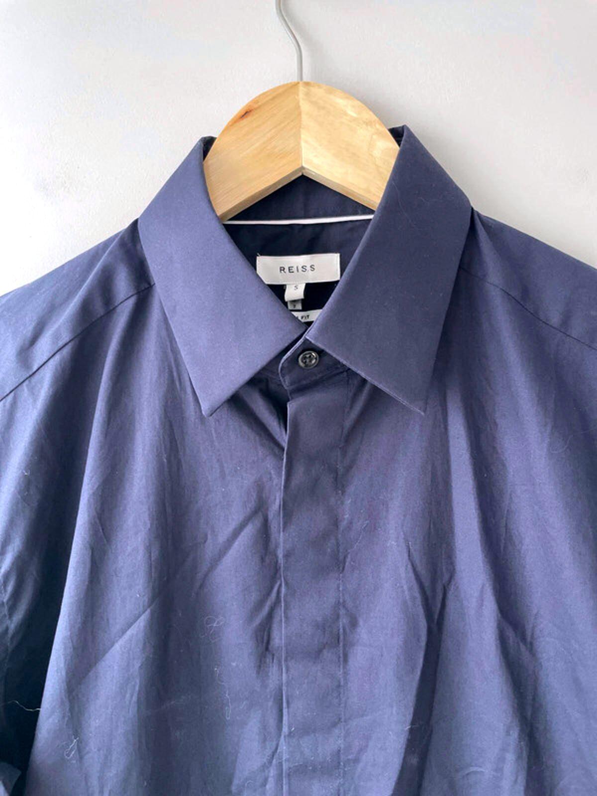 Men’s Reiss Kiana Premium Slim Fit Shirt In Navy - Small - 1811