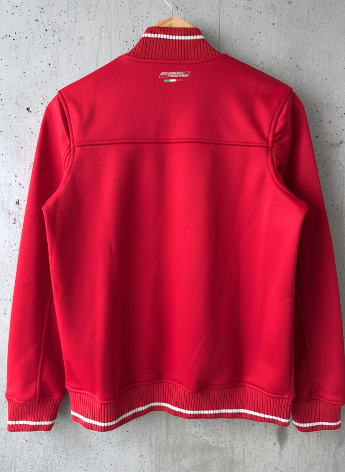 Mens Ferrari Zip-Up Jacket With Iconic Logo Patch In Red - Small - 3498