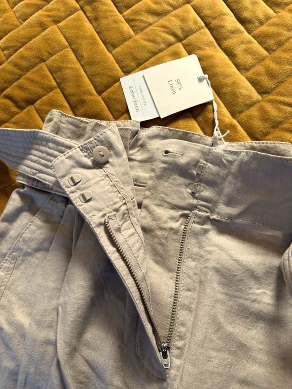 Women’s & Other Stories linen tie front paperbag style shorts - Uk6 - 3445