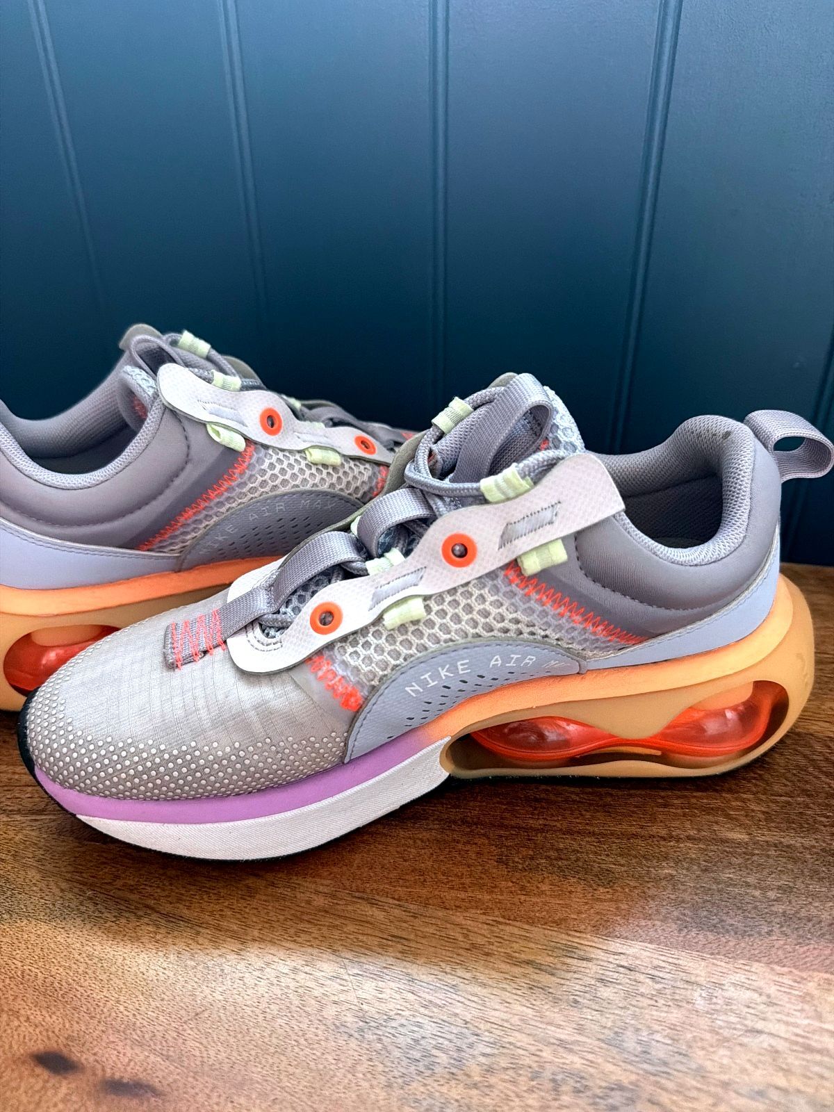 Women’s Nike Air Max Venice Chunky Sole Trainers In Grey and Orange - Uk4 - 3626