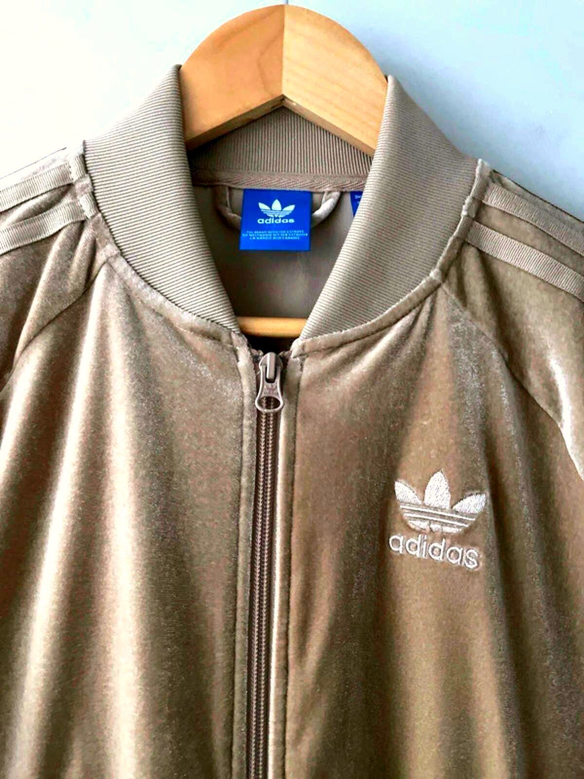 Women’s Adidas Limited Edition Firebird Track Jacket In Velour - UK8 -2522