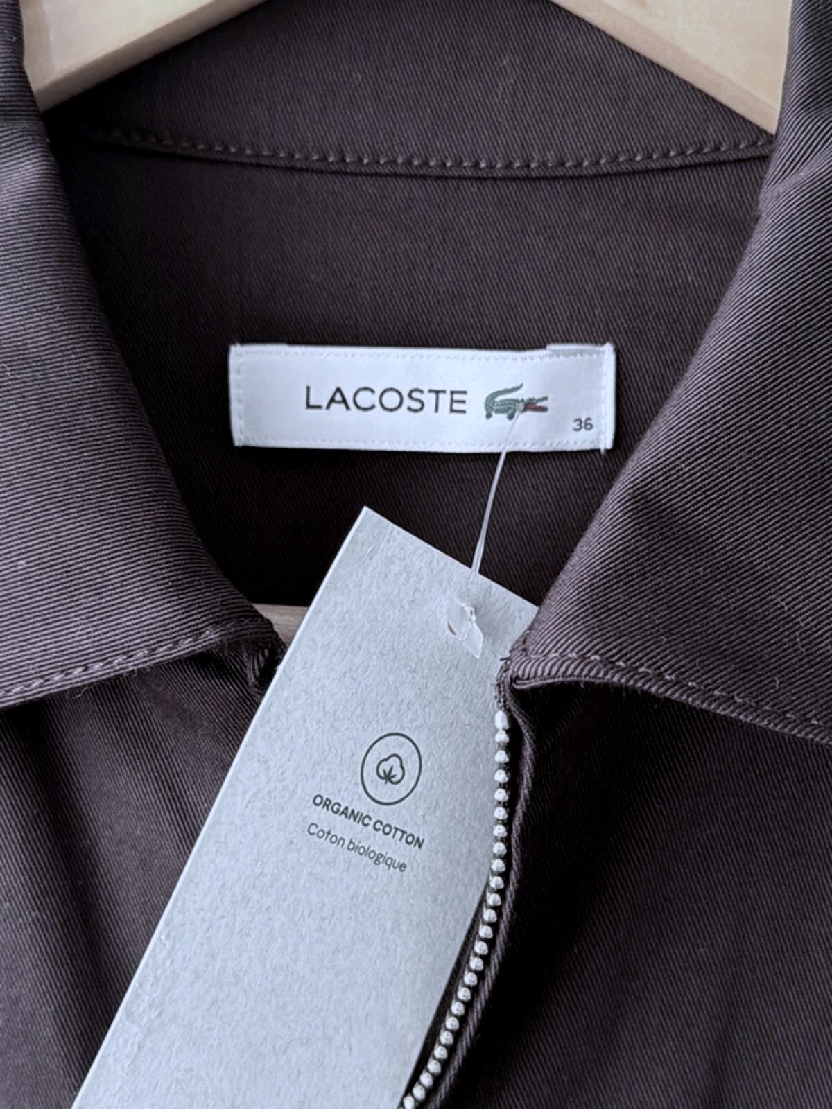Women’s Lacoste Polo Collar Stretch Gabardine Playsuit In Black - Small - 3197