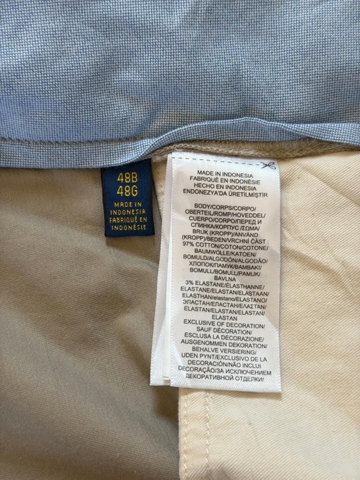 Men’s Ralph Lauren Stretch Classic Fit Chino Shorts in Beige - W48 - 3275