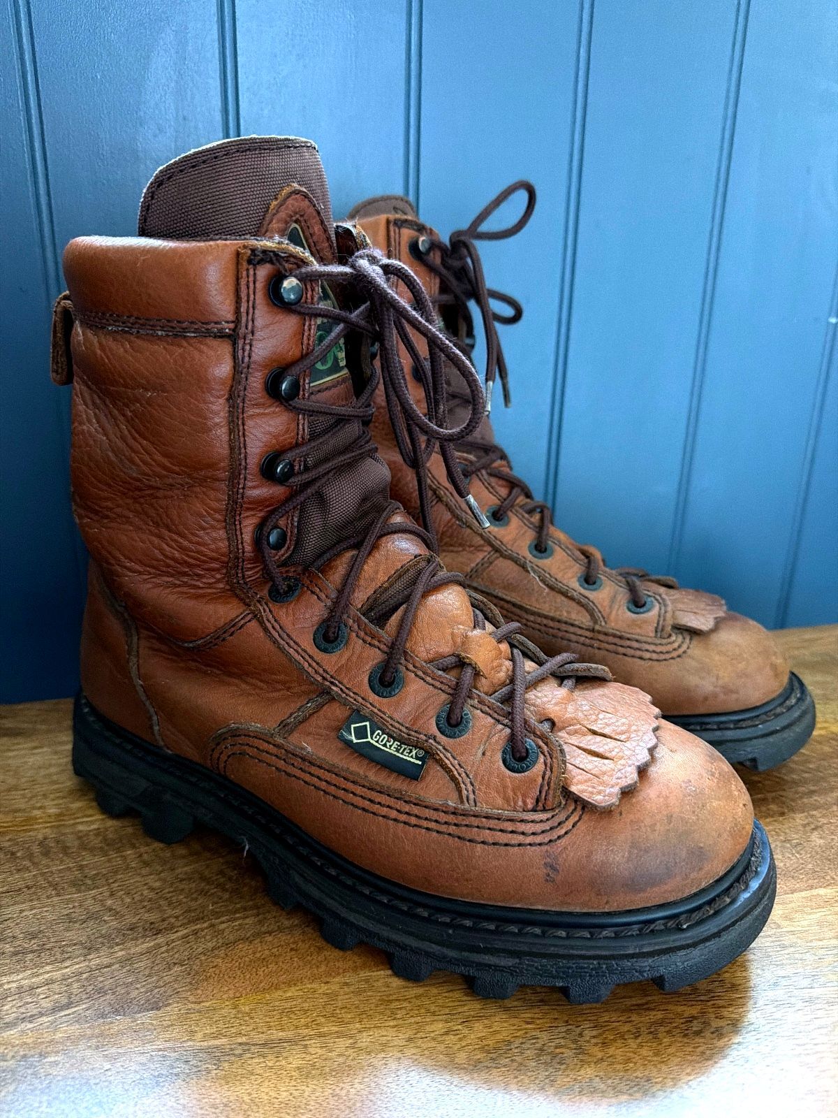 Men’s Rocky Bearclaw Gore-Tex Premium Leather Lace-Up Boots In Tan - Uk7 - 3818