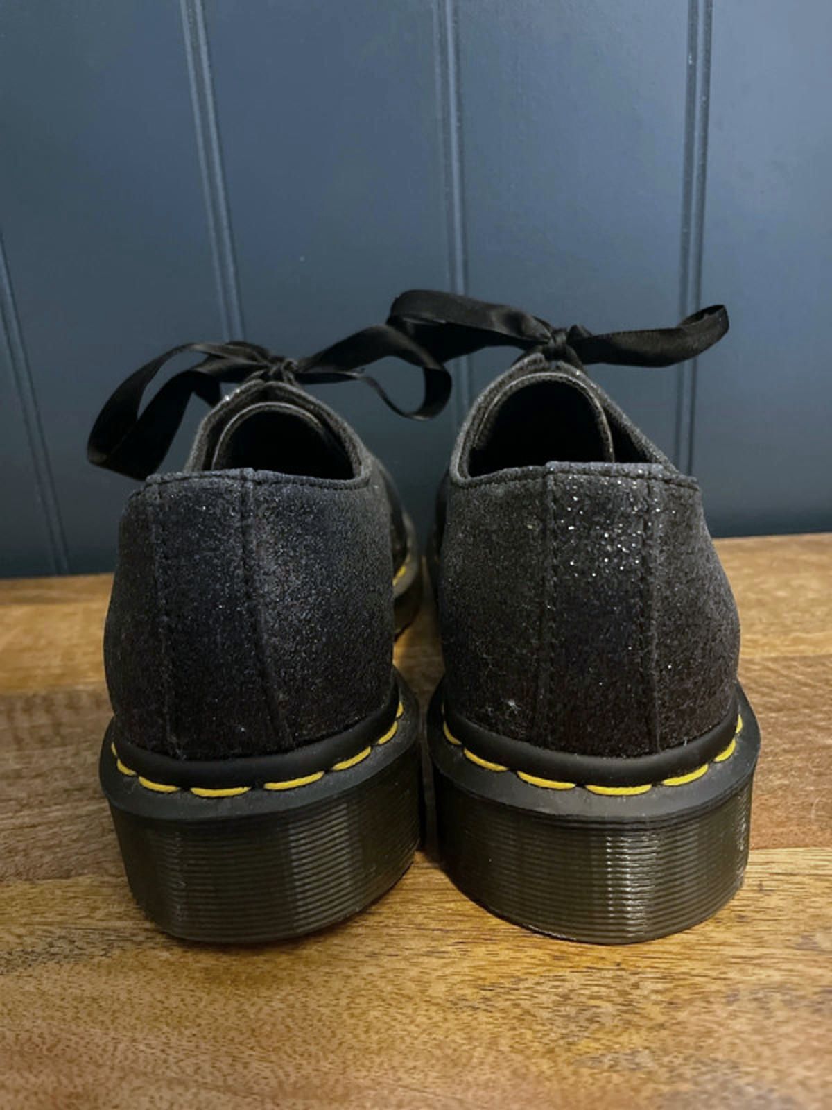 Women’s Dr Martens 1461 Farrah Chunky Sole Glitter Shoes in Black - UK4 - 2554