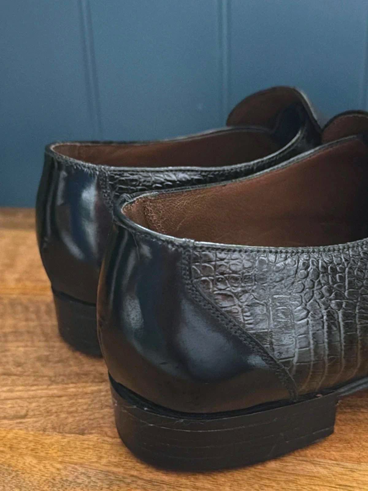 Men’s Grenson Premium Made In England Leather Loafers In Black - Uk8 - 3225