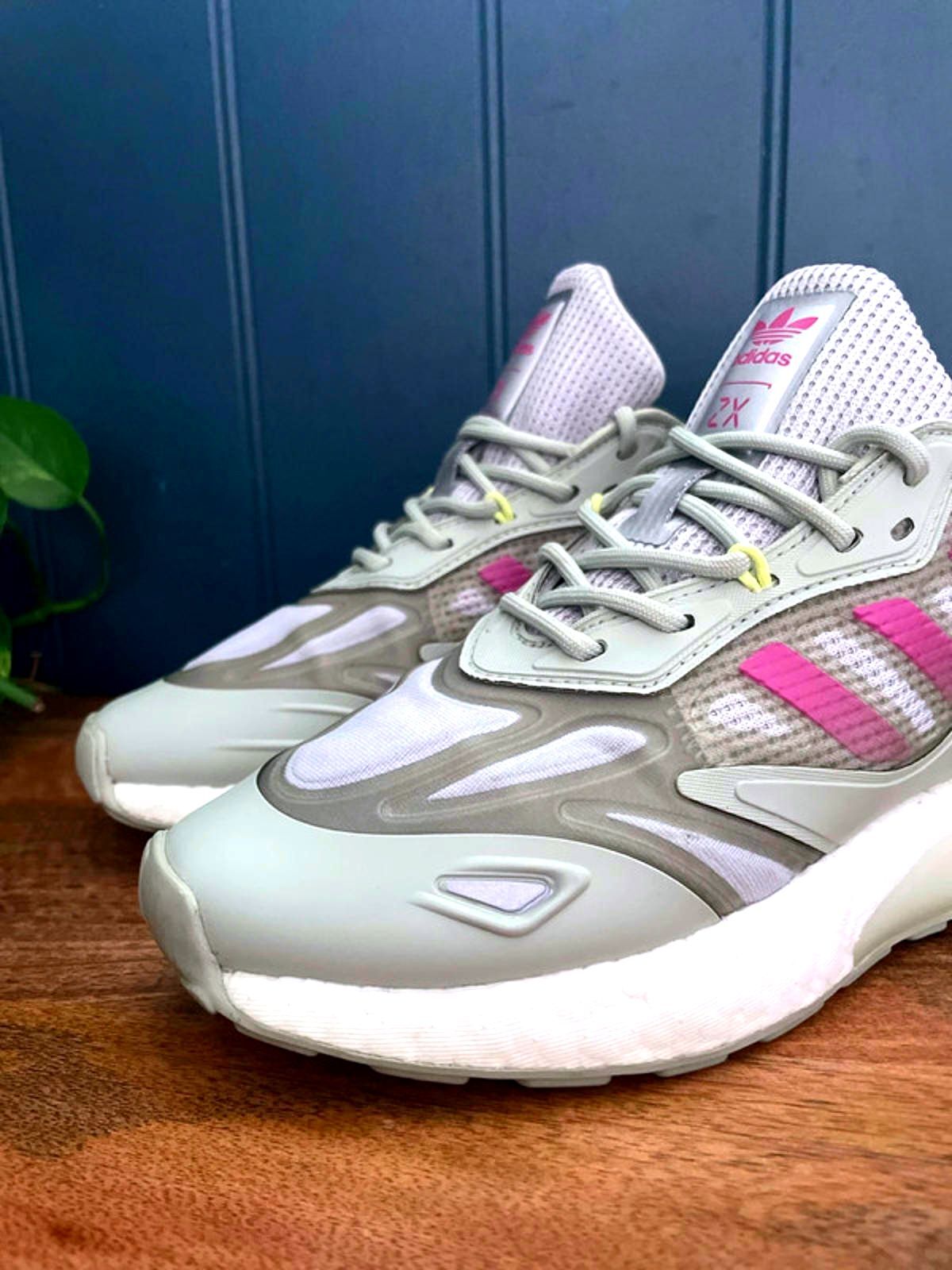 Women’s Adidas ZX 2K Boost 2.0 Trainers In Mint/Fuchsia - UK4 - 2362