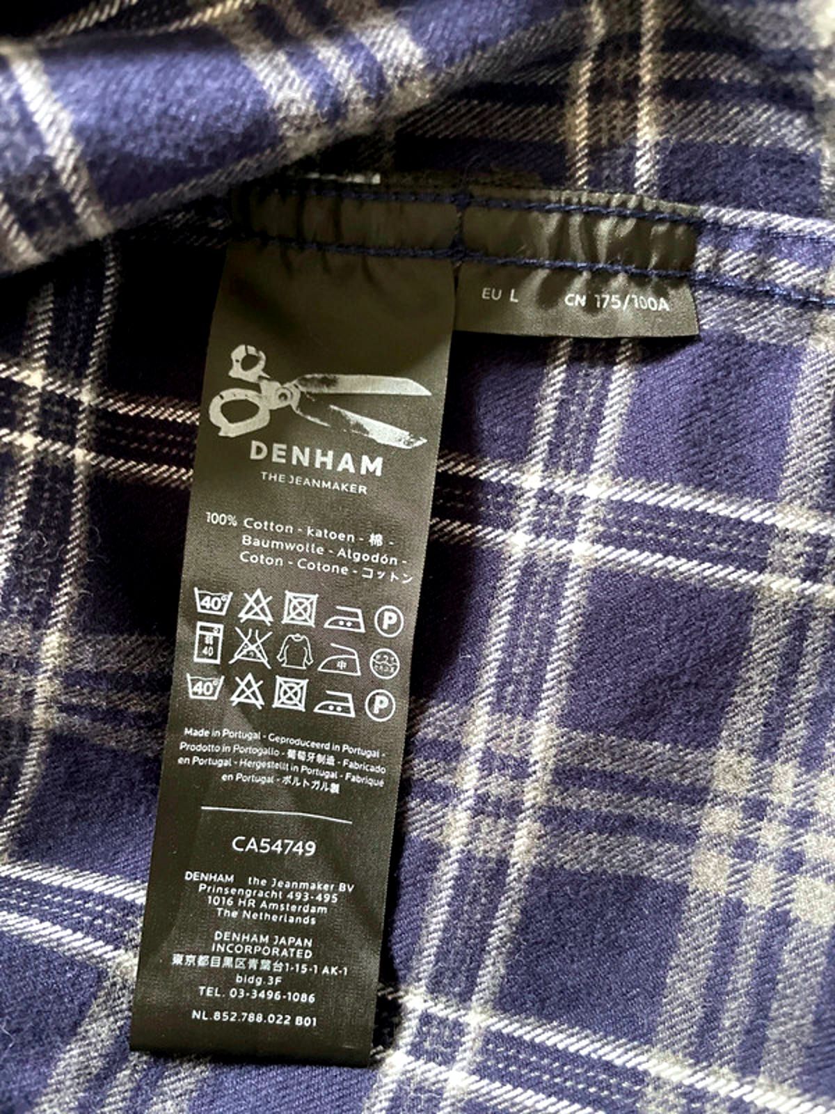 Men’s Denham Premium Brushed Cotton Check Shirt In Navy - Large - 1878