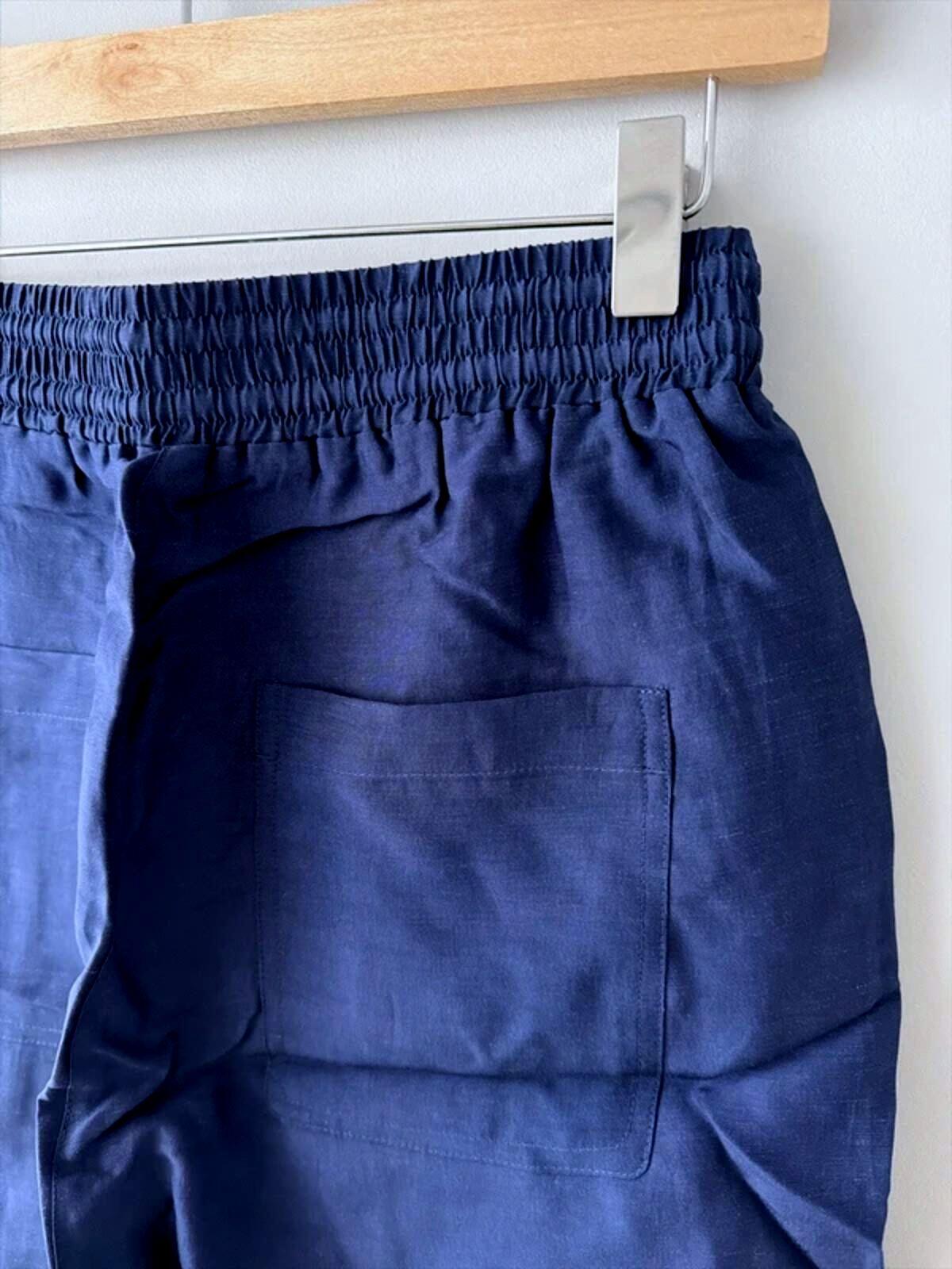 Women’s & Other Stories High Waisted Linen Shorts In Navy - XSmall - 3364
