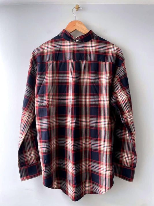 Women’s Gant Flannel Checked Relaxed Fit Brushed Cotton Shirt in Blue/Red - UK 10 - 2993