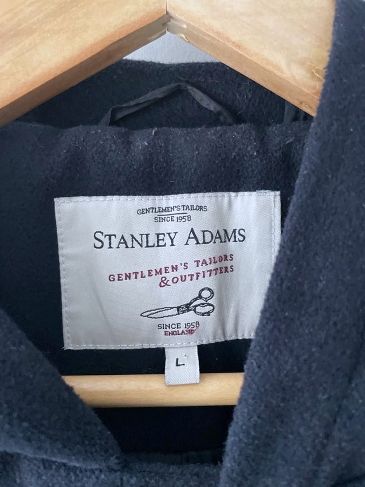 Men's Stanley Adams Premium Wool Hooded Duffle Coat In Navy - Large - 2440