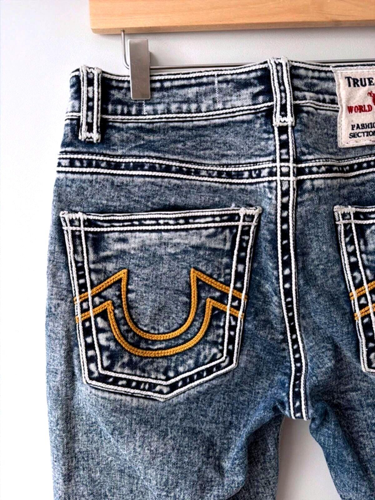 Men's True Religion Made In The U.S.A Slim Fit Jeans In Blue - W32/L28 - 3319