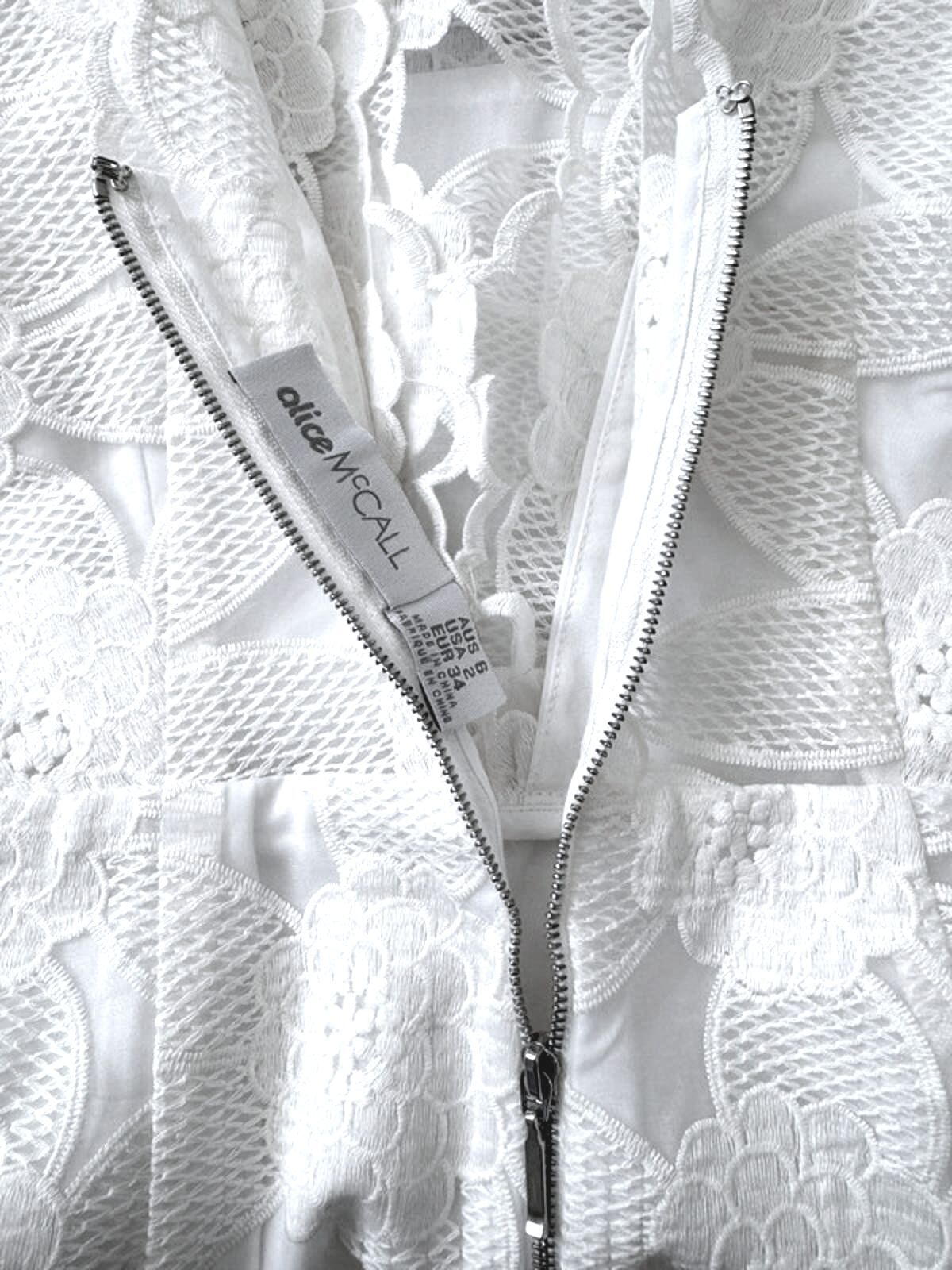Women’s Alice McCall Premium Lace Mini Dress In White - UK6 - 1433