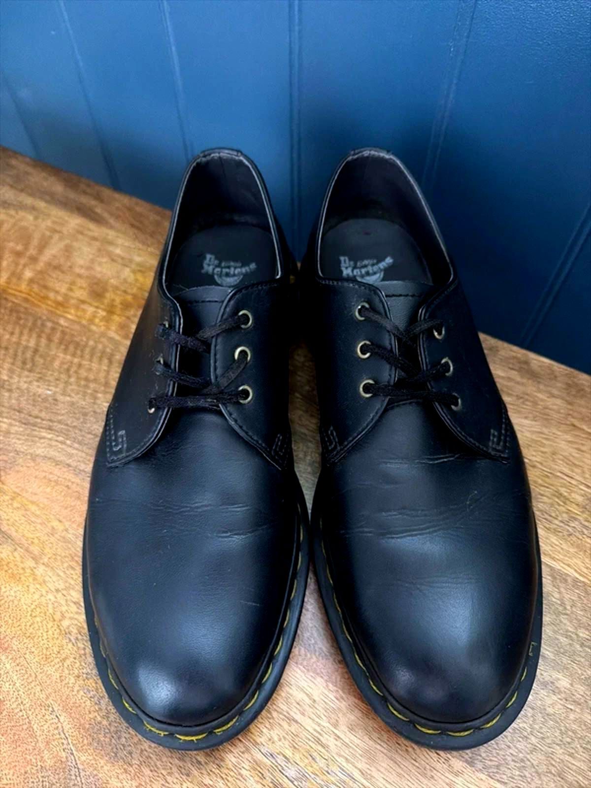 Women’s Dr Martens Vegan Upper Chunky Sole Derby Shoes In Black - Uk6 - 3285