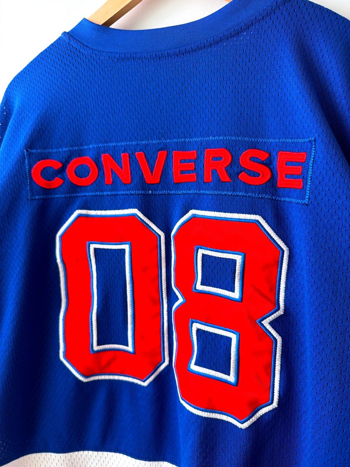 Mens Converse Oversized Fit Ice Hockey Jersey Top In Blue - Medium - 3567