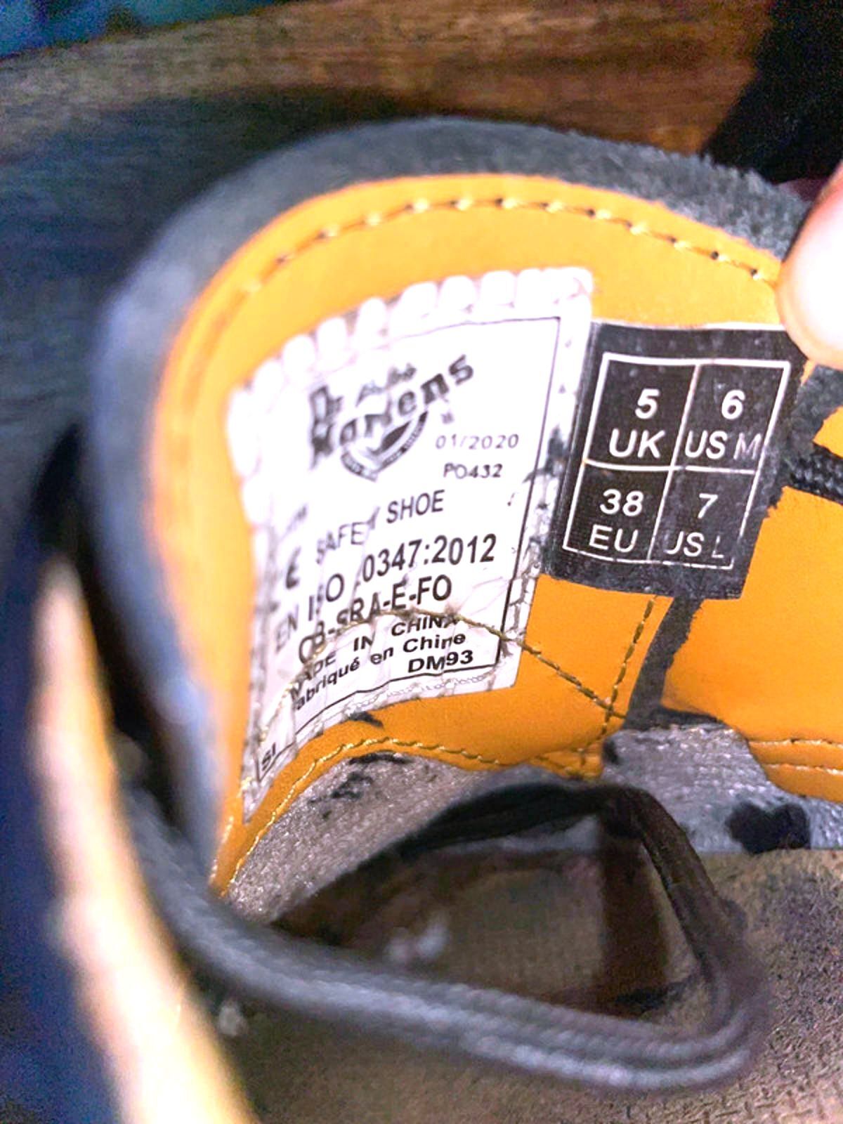 Women’s Dr Martens 1461 Premium Leather Chunky Sole Shoes In Black - UK5 - 2303