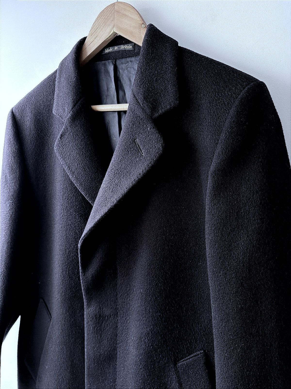 Men's Dunn & Co Made in Britain 100% Wool Overcoat In Dark Navy - Medium - 3786