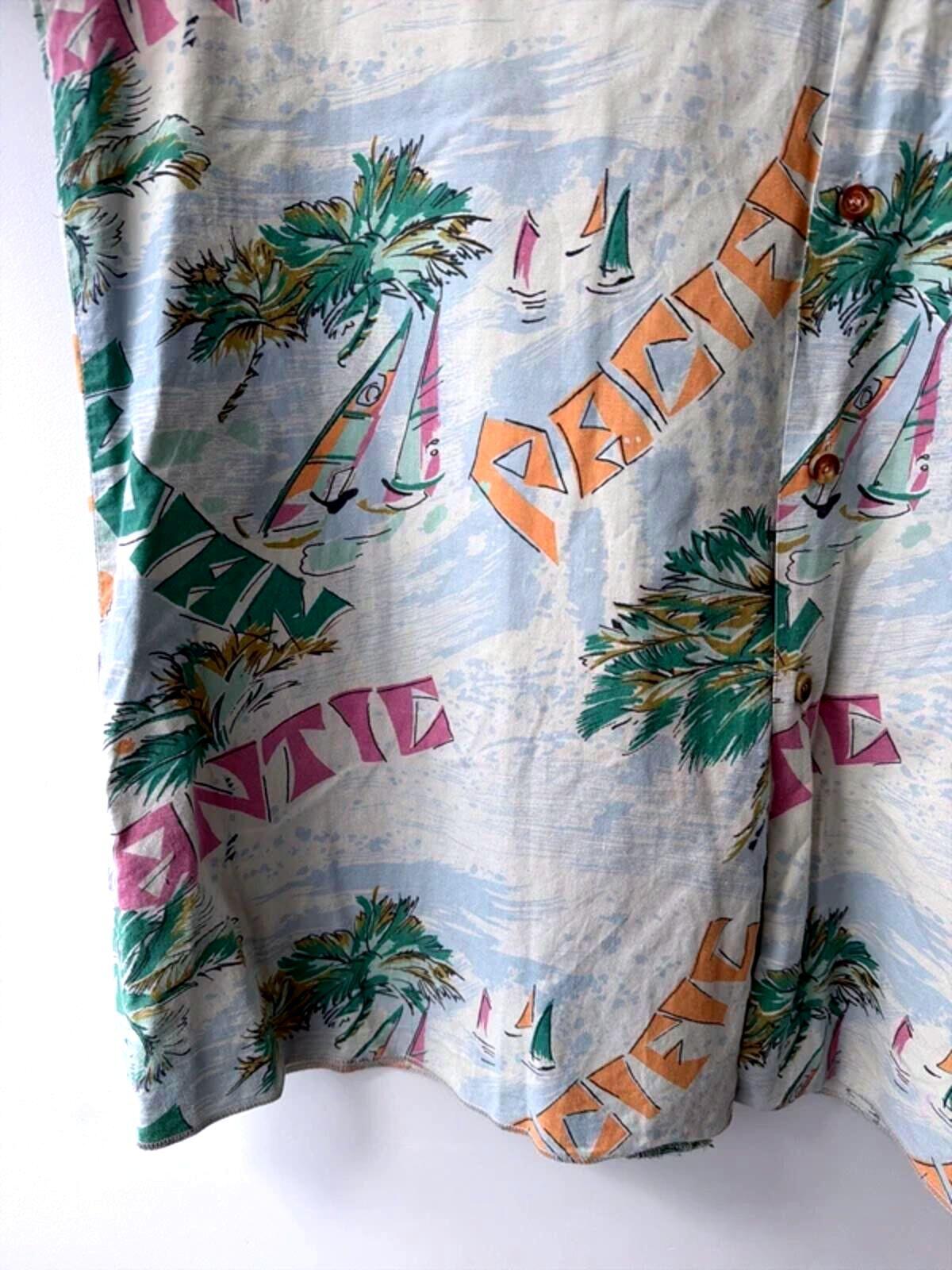 Men’s Vintage pacific print revere collar shirt - xlarge - 3416
