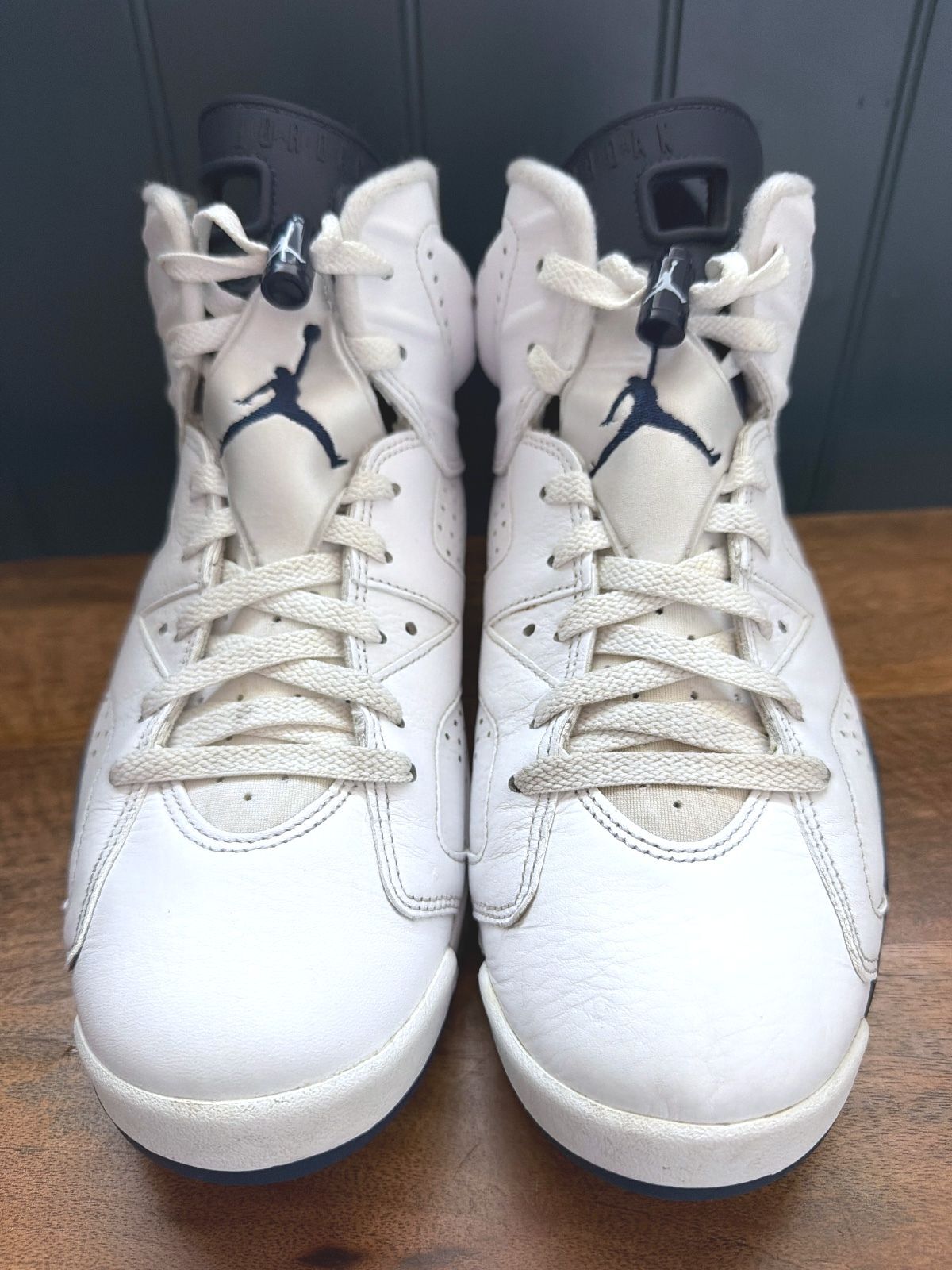 Mens Air Jordan 6 Rare Retro Leather Basketball Trainers In White - Uk9.5 - 3613