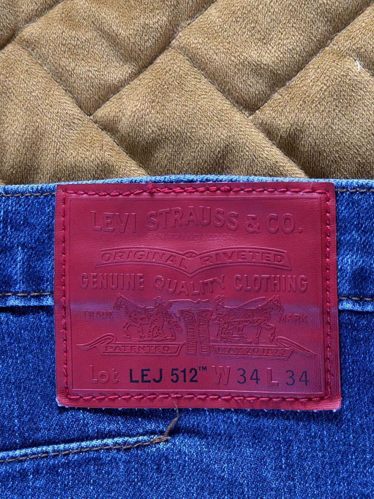 Mens Levi's Engineered LEJ 512 Slim Twist Fit Jeans In Navy - W34/L34 - 3512