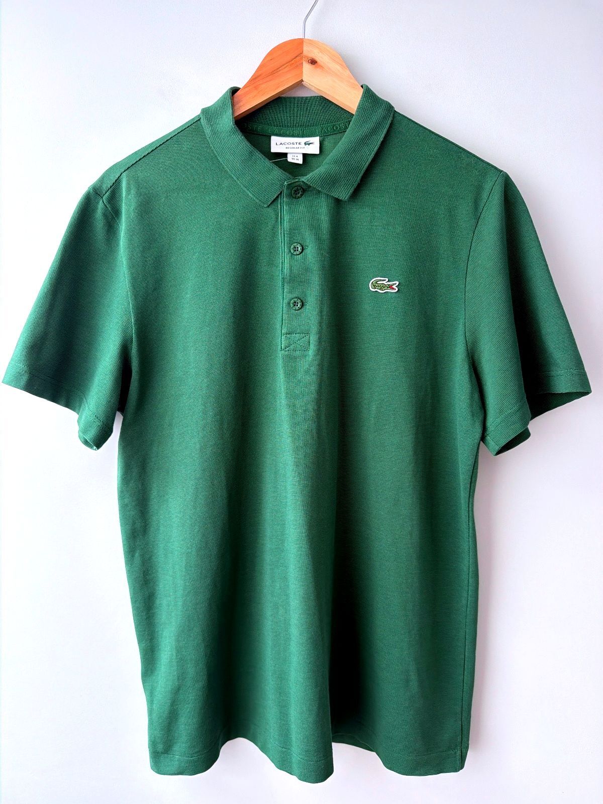 Men’s Lacoste Premium Polo Top In Green - Medium - 3563